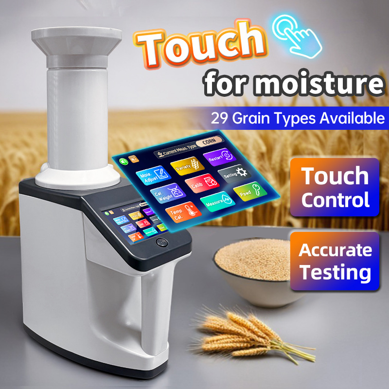 Smart Touch Screen Grain Moisture Tester, Tests 29 Kinds of Grains, Touch Control Grain Moisture Meter