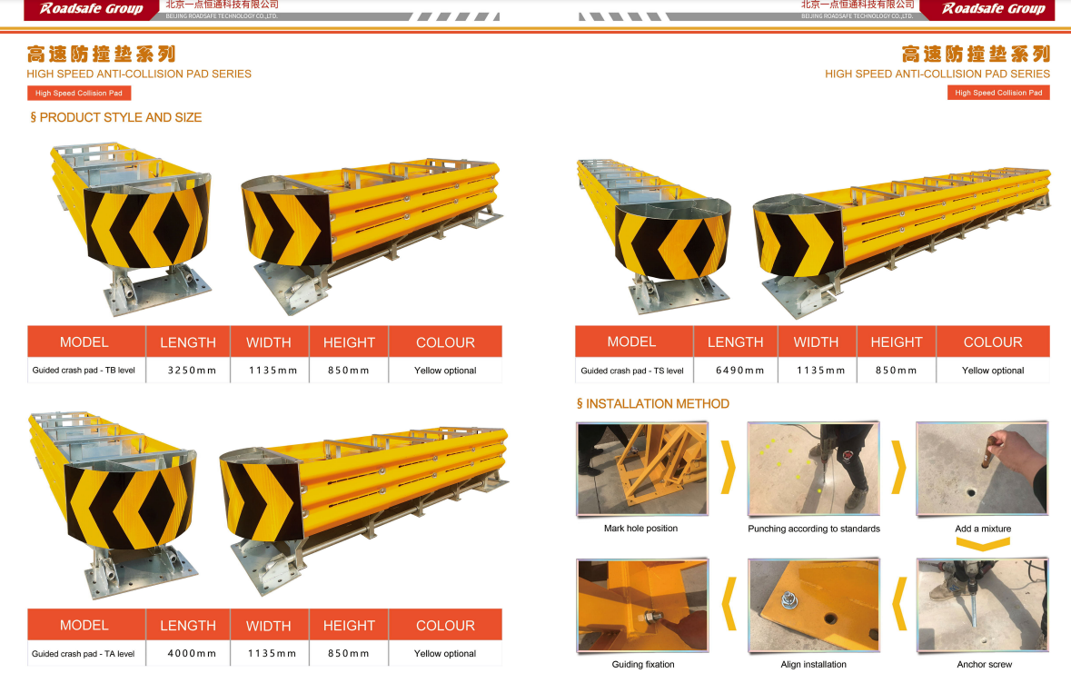 Heavy Duty Galvanized Steel Crash Barrier Highway Anti-Collision Guardrail Fence for High Speed Road Safety