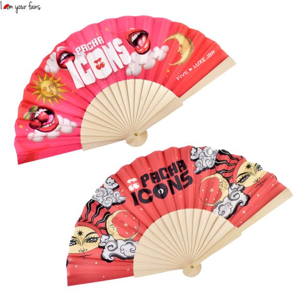 Personalised Hand Fans 23Cm Spanish Wooden Fan for Wedding Decorations and Business Gifts