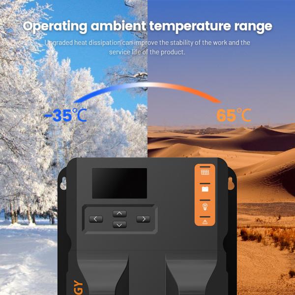 Contrôleur de charge du système solaire Lifepo4 MPPT intégré à l'écran LCD Bluetooth
