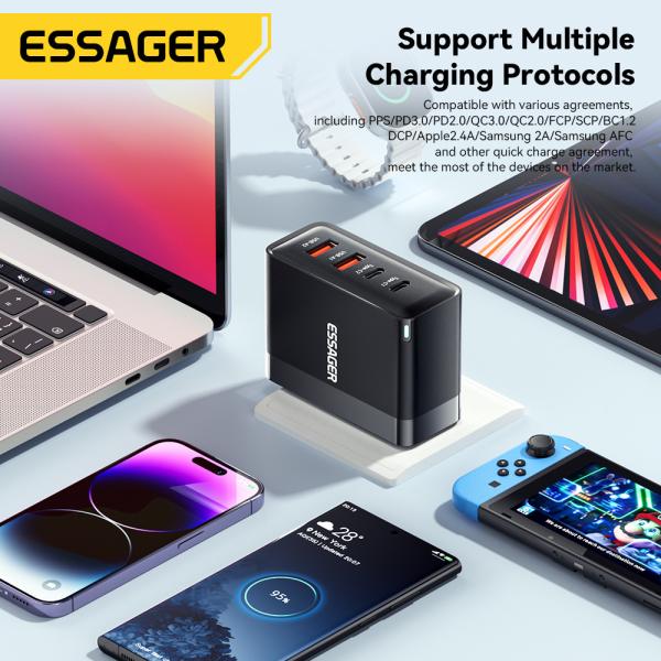 ESSAGER ES-CD37 USB A USB C GaN Chargers PD 100W