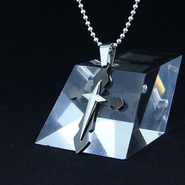 Fashion Top Trendy Stainless Steel Cross Necklace Pendant LPC266