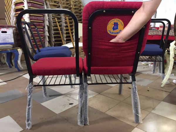 Interlock Metal Stacking Church Chair  400KG Supporting Conference Room Chair