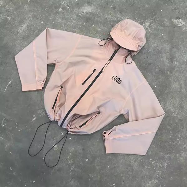 Windbreaker Jacket Nylon Custom Windproof Zip up Hoodie Men Lightweight Windbreaker Reflective Jacket for Men Manufacturer