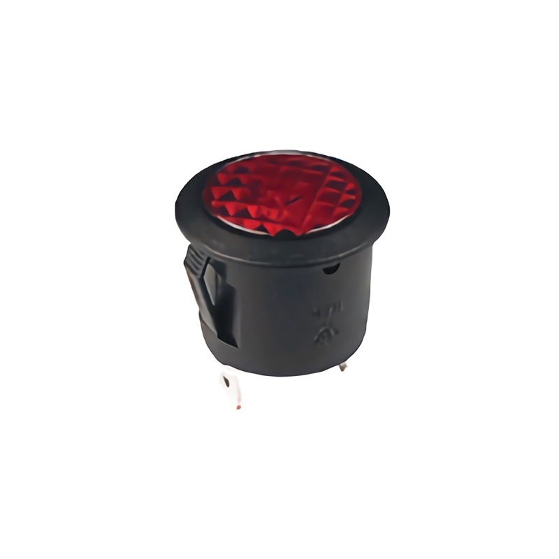 Rl3 Series Illuminated 3Pin On Off Red Black Pvc Cap Rocker Switch UL CQC Certified