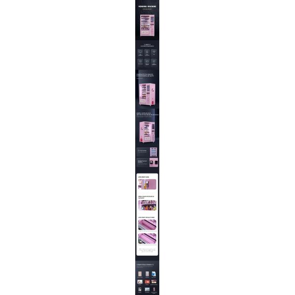 Customized Touch Screen Women Eyelash Hair Wigs Press On Nails Perfume Make Up Product Beauty Cosmetics Vending Machine