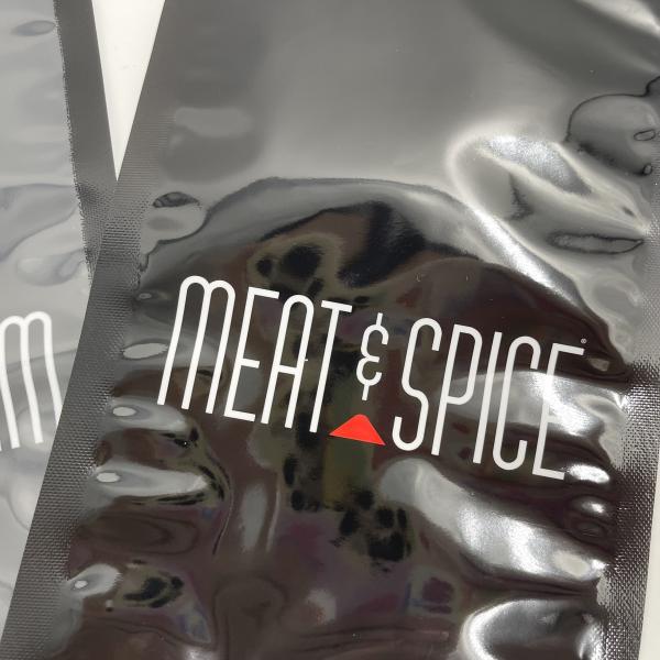 Custom Printed Glossy Block Front Transparent Vacuum Packaging Bags For Food Storage