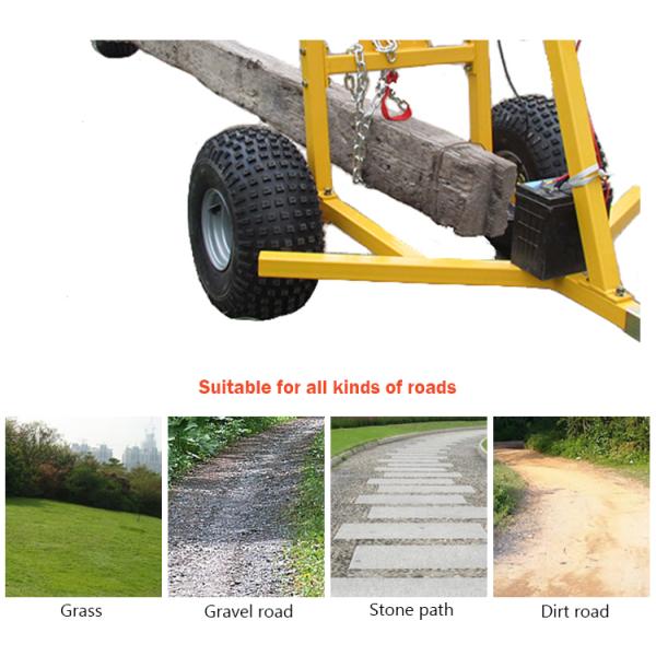 Farm Atv Quad Bike Trailer Outdoor Twin Axle Forestry Machine Log Hauler