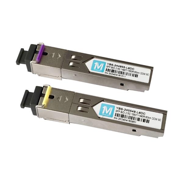 2.5G BIDI 10km 1310nm/1550nm SC Connector DDM WDM Simplex Optical Module