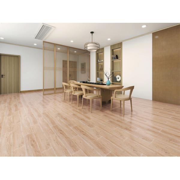 Khaki Wooden Porcelain Tiles 15x90cm Matt Surface for Floor Wall