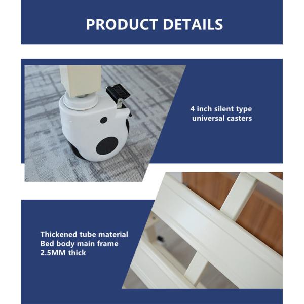 Adjustable Manual Hospital Bed Back Raising Hospital Style Beds Wooden Bed Head With Rails