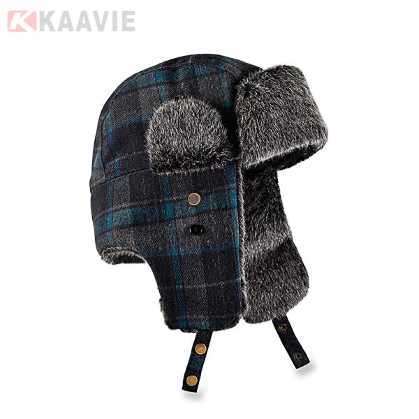 Winter Warm Hiking Ski Faux Fur Russian Aviator Trapper Hat With Face Cover