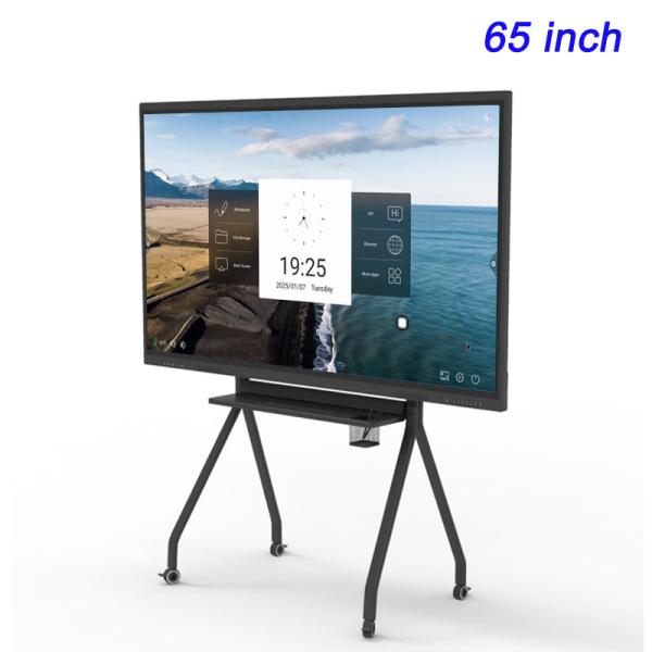 Classroom 65 Inch Interactive LCD Touch Screen OEM 60Hz Lcd Teaching Board Dual OS