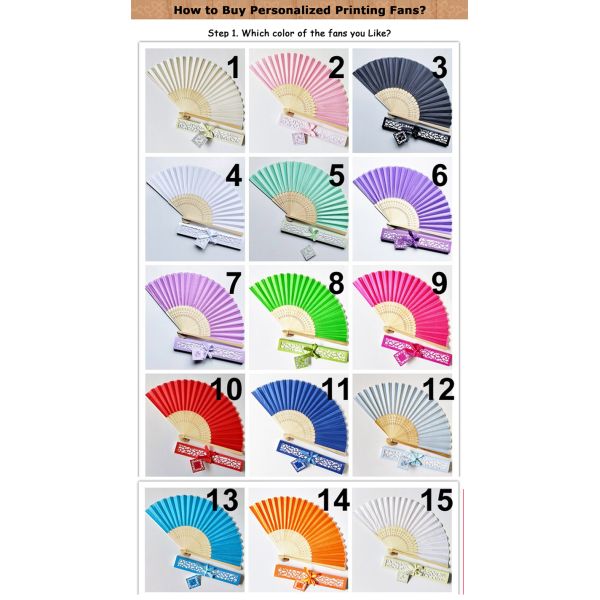 Customized Logo Bamboo Silk Hand Fans Wedding Favor Fan With Gift Box