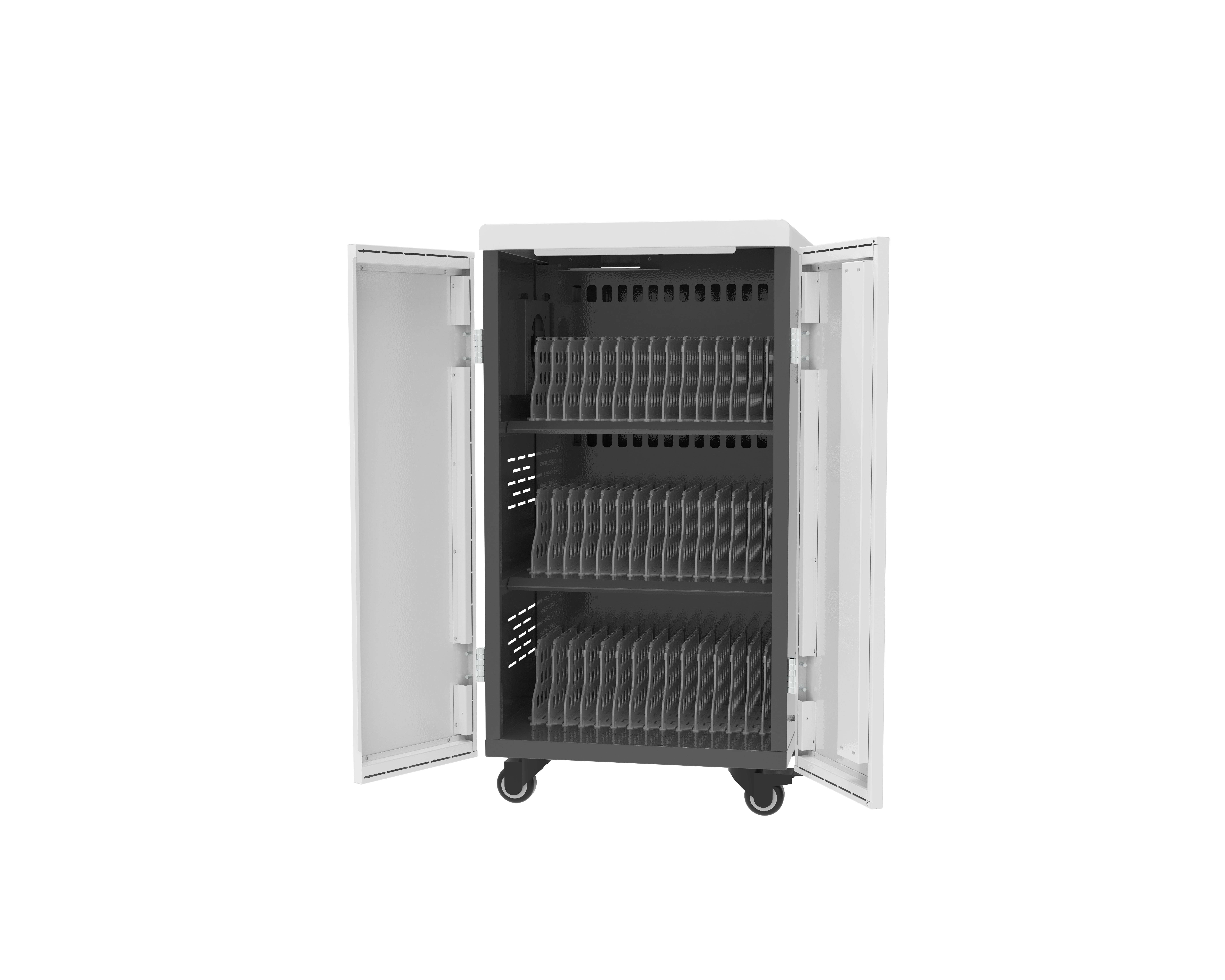 New Version AC Power Sockets Charging Cabinet 42 Ports Charging Cart