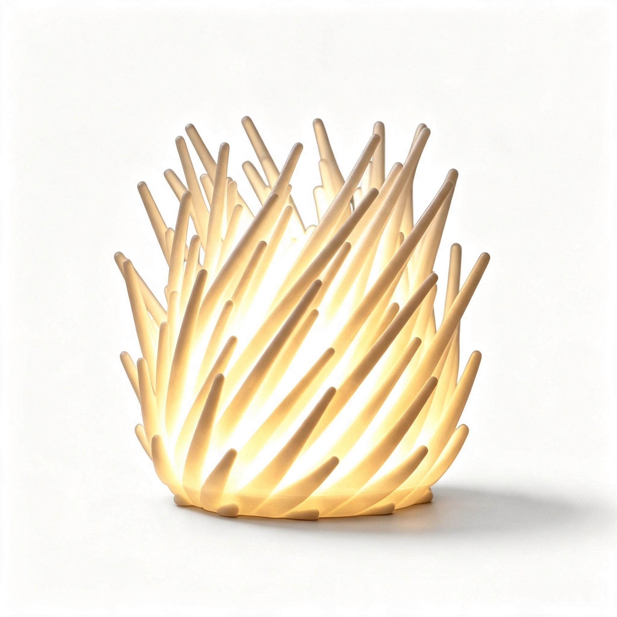 Customizable Designs 3d Print Light Fixture LED Urchin Spike Ambient Lamp