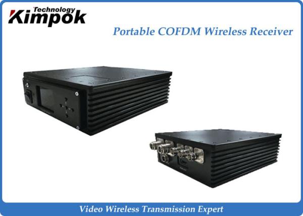 300-800MHz Wireless AV Receiver , COFDM Mini Video Receiver DC12V AC220V