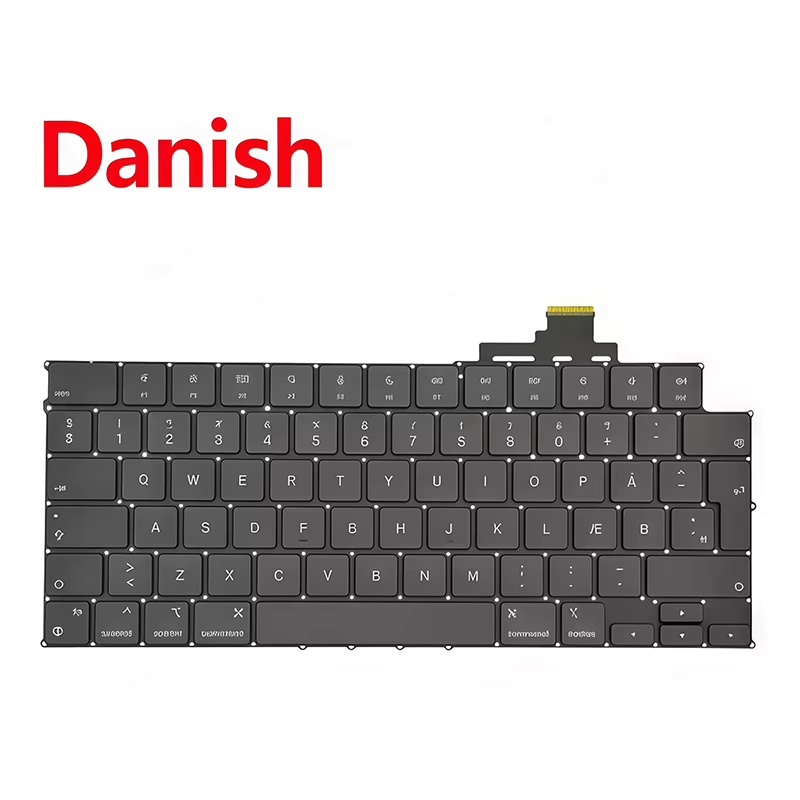 Brand New Replacement Keyboard for MacBook Air M2 13.6 Retina A2681 with Multiple Language Layouts US UK English Danish Swedish Arabic Hungarian Czech etc