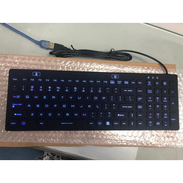 Washable клавиатура 106 ключей IP68 медицинская с синью освещает контржурным светом