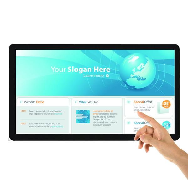 Small size 21.5 inch 22 touch all in one digital signage and display wall mounted touch screens players