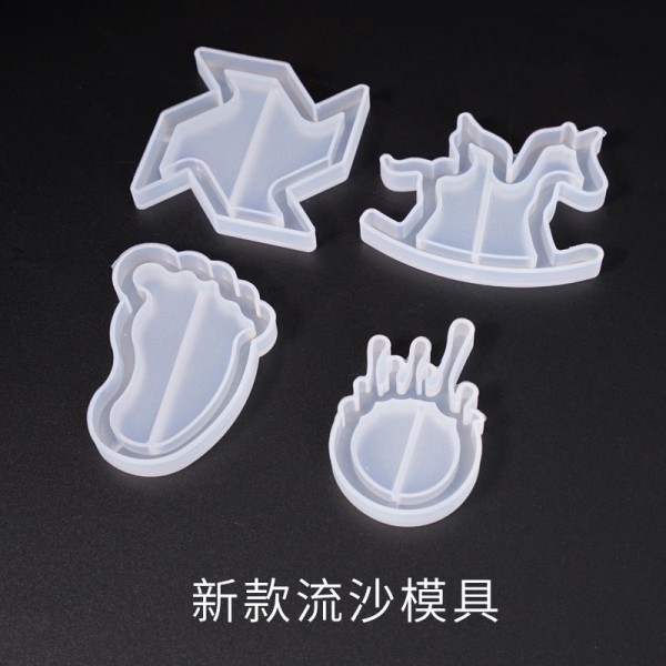 DIY Crystal Dropper Mold, Quicksand Mold, Wooden Horse Windmill Hanging Decoration, Quicksand Pendant, Silicone Mold