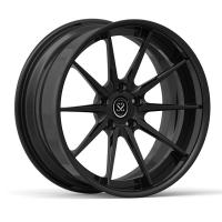 Porsche 997 20 X 10 2 peças côncavo brilhante preto forjado aros de liga de alumínio 5x130
