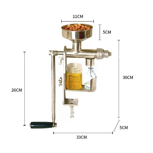 Product Capacity of 1-2kg/h Household Mini Oil Pressing Machine for Custom-made Castor Peanut and Sesame Oil Extraction