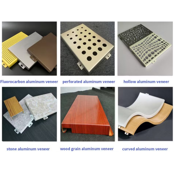 2.5mm Light Weight  Building Material Pvdf perforate Aluminum Facade Cladding Veneer Modern Decorative Exterior Paint 3D Curtain Wall Panel
