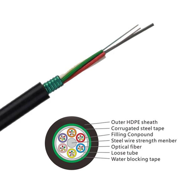 GYTS multi core armoured fiber optic cable outdoor cable 36 core