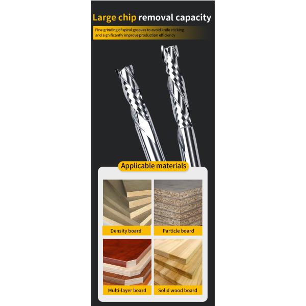 Yingba Venta caliente de tungsteno carburo Cnc Router Bits para la talla de la madera inserciones de carburo compresión hasta cortar abajo cortador de fresado