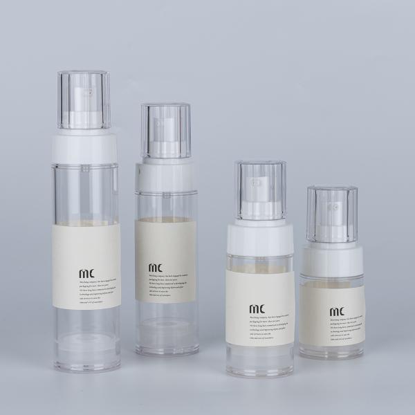 0.25ML Discharge Rate Airless Pump Lotion Bottle 30ml 50ml 60ml 80ml 100ml PP Plastic