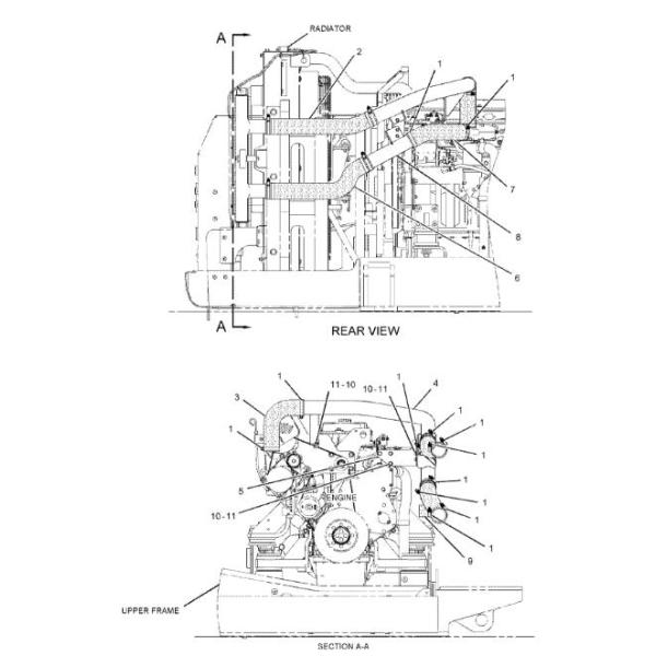 230-2934 шланг турбонагнетателя машинных частей экскаватора соединяясь для КАТ 330Д 336Д 586К К9
