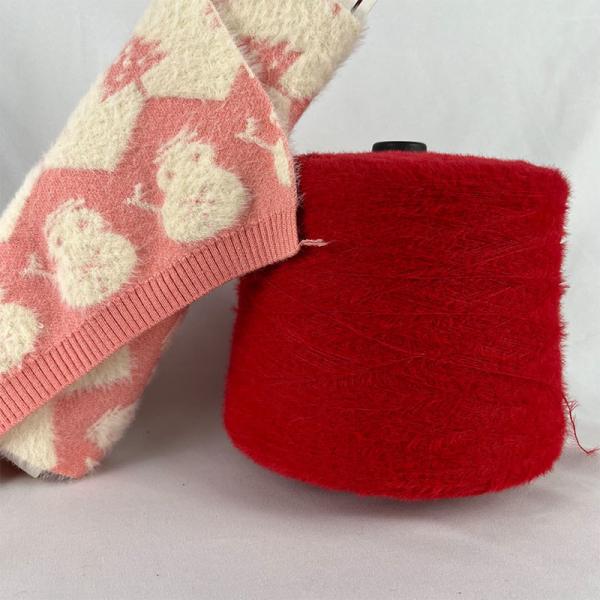 00,9 cm 1,3 cm 2,0 cm 5,0 cm 100% fil de plume de nylon imitation de linceul fil pour tricoter des chaussettes, pulls, gants