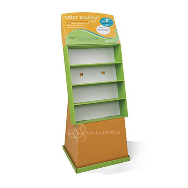 Paper Material Corrugated Carton  Paper Type Advertising Pop Up Cardboard Display Stand