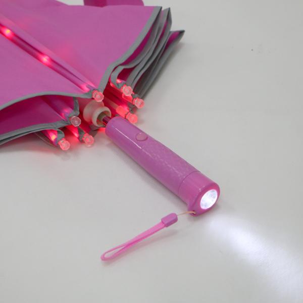 19 Inch Pink Childrens Folding Umbrella , Manual Open Personalized Kids Umbrella