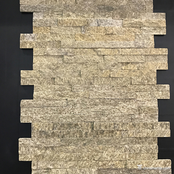 Natural Stone , Yellow Granite Tiger Skin Quartzite Ledge Stacked Stone