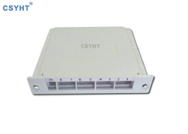 8 Way Steel Tube Type  Fiber Optic Splitter Box Cassette ABS Plastic Material