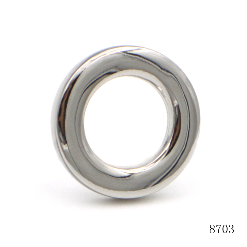 Zinc Alloy Metal O Ring OEM ODM Engraved Silver Ring For Leather Strap