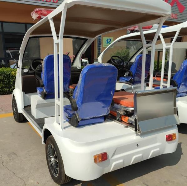 4 pessoas Carrinho de golfe de emergência Ambulância Bateria de lítio ou bateria de chumbo-ácido Preço da fábrica com farol LED