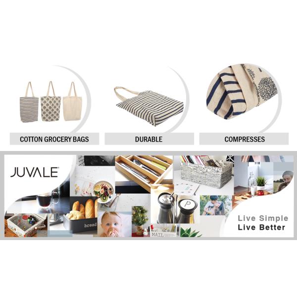 Cotton Canvas Cloth Reusable Tote Bags for Grocer, Shopping 15x16.5 inches