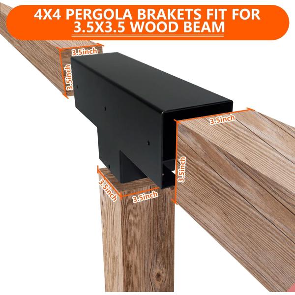 Настраиваемый набор для деревянных стендов из деревянной перголы с трехсторонними угловыми скобками и винтами