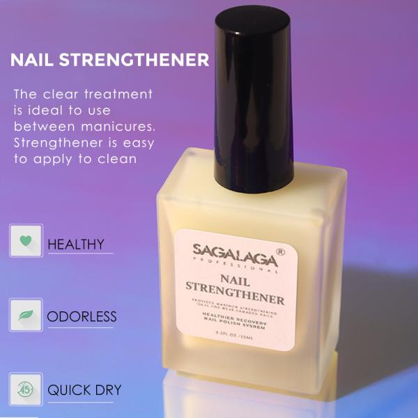 Obtenez des ongles forts et résistants avec notre durcisseur pour ongles certifié MSDS, traitement au gel d'acier