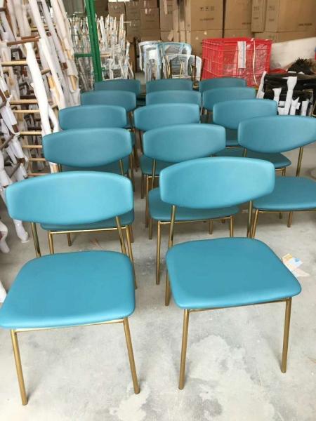 Leisure Modern Golden Stainless Steel Dining Chair Sofa chair for Living Room