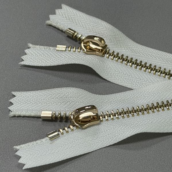 Y Shaped Metal Brass Zipper Oxidation Fading Resistant Light Gold #5 Zipper