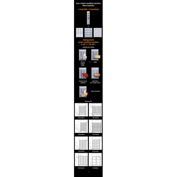 Vendeuse automatique de casiers intelligents pour les produits agricoles