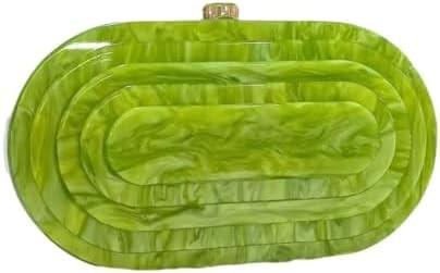 Acrylic Evening Clutch Bag for Women Shell Shape Shoulder Crossbody Bag Glitter Marble Purse Handbag