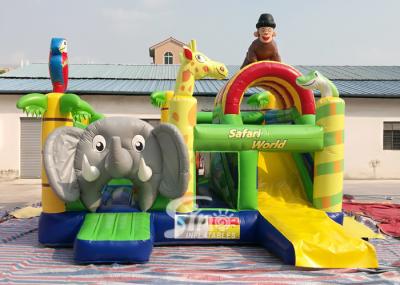 Safari World Jungle Elephant Inflatable Bouncy Castle For Kids Outdoor N Indoor Playground Fun