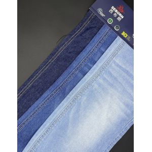 Breathable Lightweight Denim Fabric 6.5oz Blue Denim Fabric 100% Cotton For Summer Blouses