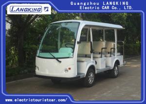 Fashion White 11 Person Electric Sightseeing Bus For Hotel / Real Estate