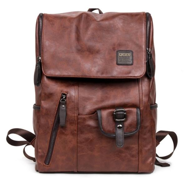 M new winter pu leather shoulder bag backpack student book bags European and American fashion retro casual